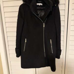 Calvin Klein Women's Black Teddy Jacket with Hood